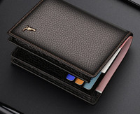 Öko-nahast moodne meeste rahakott metallelemendiga