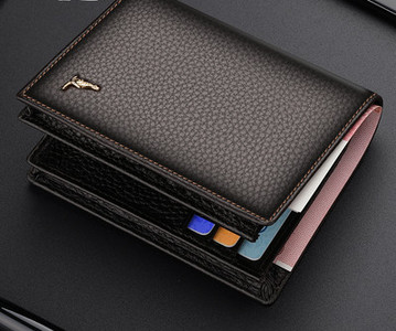 Öko-nahast moodne meeste rahakott metallelemendiga