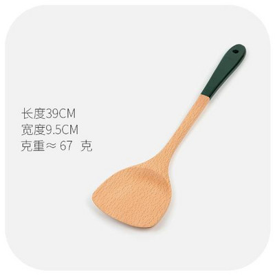 Korduvkasutatavad naturaalsest pöögipuidust lauanõud Lusikas Kulp Turner Riisikurn Supp Skimmer Keedulusikas Köögitarvikud Lauanõud