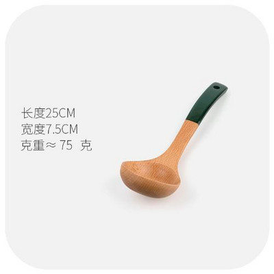 Korduvkasutatavad naturaalsest pöögipuidust lauanõud Lusikas Kulp Turner Riisikurn Supp Skimmer Keedulusikas Köögitarvikud Lauanõud