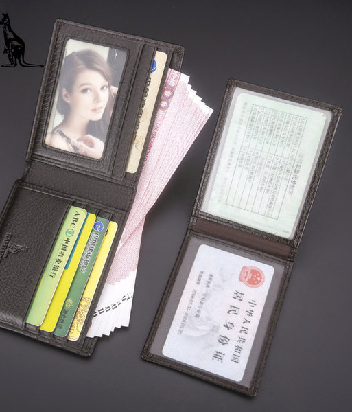 Portofel barbatesc din piele ecologica - culoare maro si negru