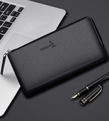 Νέο μοντέλο ανδρικό πορτοφόλι με επιγραφή και φερμουάρ