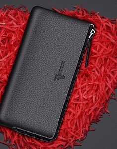 Νέο μοντέλο ανδρικό πορτοφόλι με επιγραφή και φερμουάρ