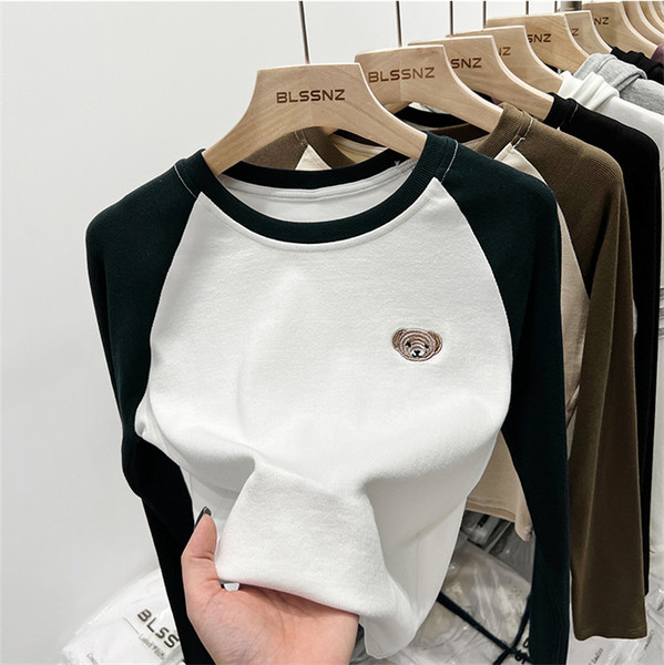 O bluză la modă cu mâneci lungi și broderie