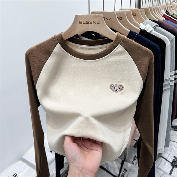 O bluză la modă cu mâneci lungi și broderie