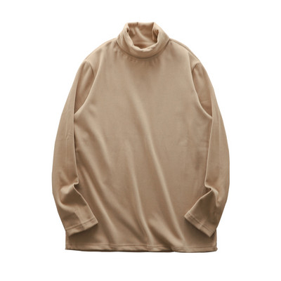 Ανδρική μονόχρωμη μπλούζα με φαρδύ σχέδιο με γιακά πόλο