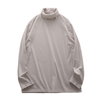 Ανδρική μονόχρωμη μπλούζα με φαρδύ σχέδιο με γιακά πόλο