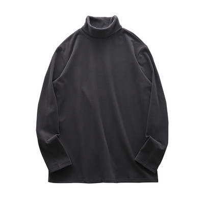 Ανδρική μονόχρωμη μπλούζα με φαρδύ σχέδιο με γιακά πόλο