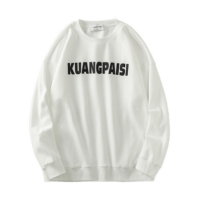 Bluză bărbătească model larg cu decolteu oval și inscripție