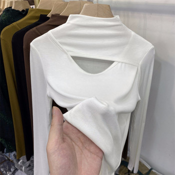 Модерна мъжка блуза с изрязана част
