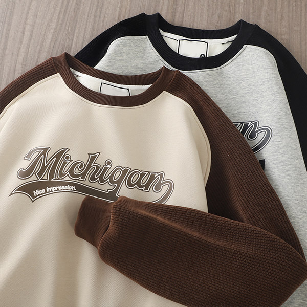 Bluză casual pentru bărbați cu inscripție imprimată