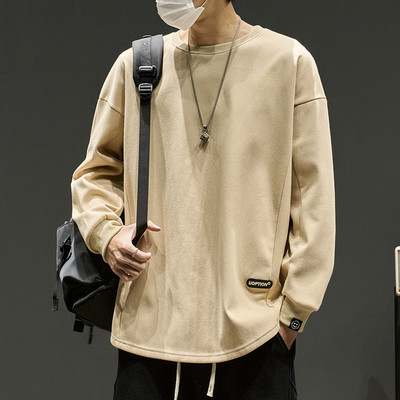 Casual ανδρική μπλούζα με οβάλ λαιμόκοψη - πολλά χρώματα