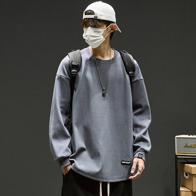 Casual ανδρική μπλούζα με οβάλ λαιμόκοψη - πολλά χρώματα