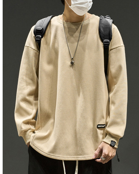 Casual ανδρική μπλούζα με οβάλ λαιμόκοψη - πολλά χρώματα