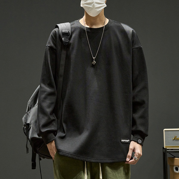 Casual ανδρική μπλούζα με οβάλ λαιμόκοψη - πολλά χρώματα