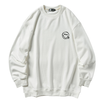 Uue disainiga pikkade varrukatega tikitud aplikatsiooniga vabaaja pluus meestele