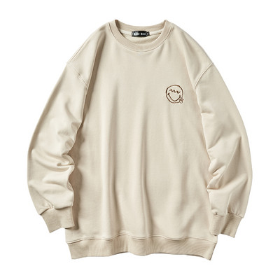 Uue disainiga pikkade varrukatega tikitud aplikatsiooniga vabaaja pluus meestele