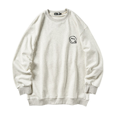 Uue disainiga pikkade varrukatega tikitud aplikatsiooniga vabaaja pluus meestele