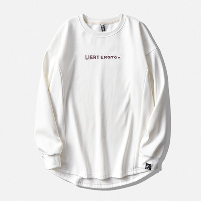 Κομψή ανδρική μπλούζα με μακριά μανίκια και επιγραφή