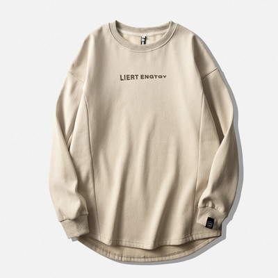 Κομψή ανδρική μπλούζα με μακριά μανίκια και επιγραφή