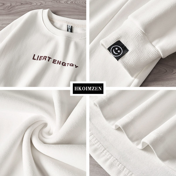 Κομψή ανδρική μπλούζα με μακριά μανίκια και επιγραφή