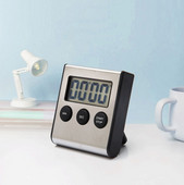 Temporizator de bucătărie clasic, ceas cu alarmă, magnet, metal, numărătoare inversă, autocolant pentru frigider, memento de timp, unelte de bucătărie, accesorii