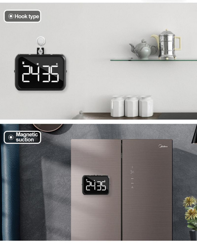 Temporizator electronic LCD reîncărcabil cu LED, ceas cu alarmă, bucătărie de acasă, cronometru cu numărătoare inversă, unelte de bucătărie, gadgeturi, nou 2022