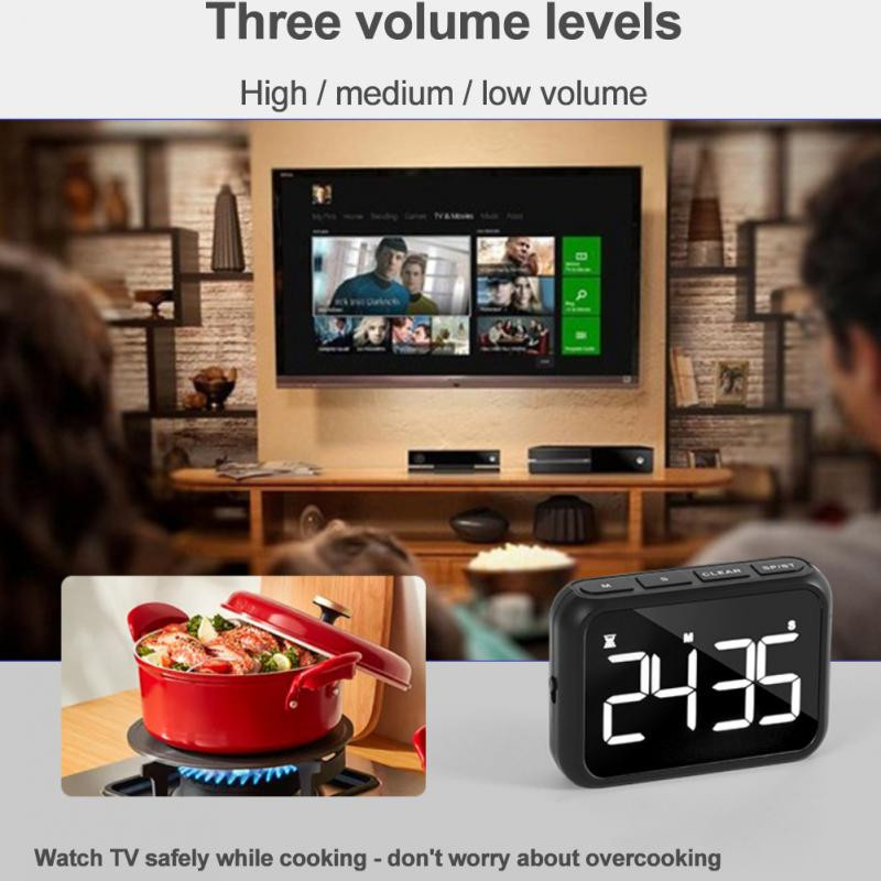 Temporizator electronic LCD reîncărcabil cu LED, ceas cu alarmă, bucătărie de acasă, cronometru cu numărătoare inversă, unelte de bucătărie, gadgeturi, nou 2022