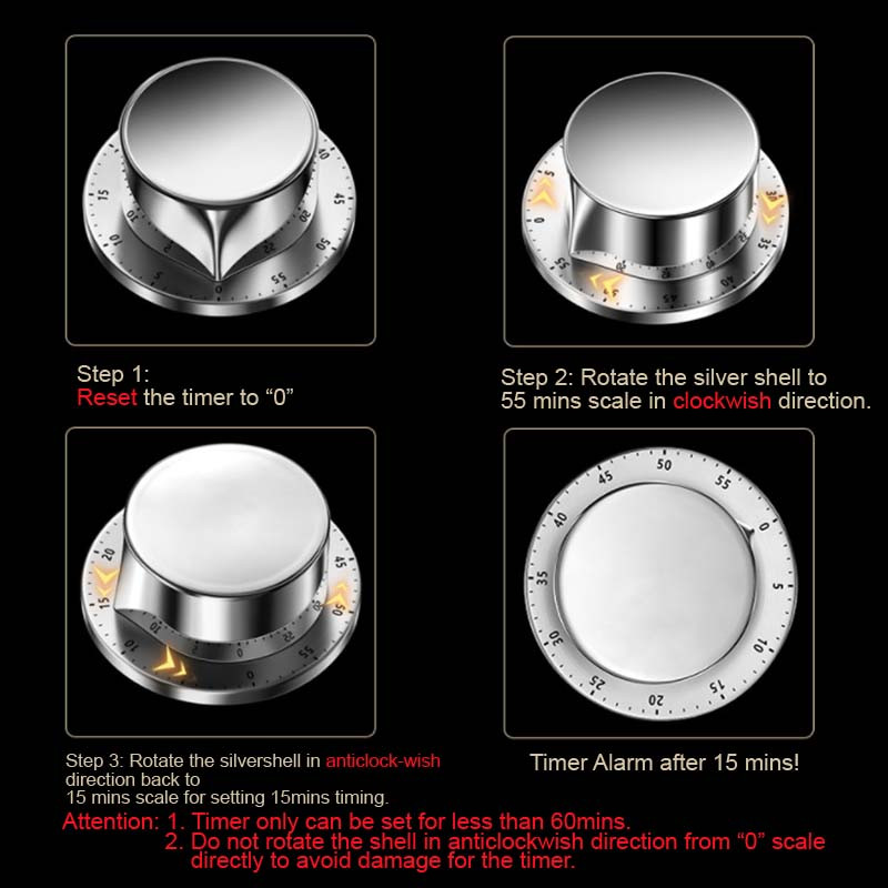 Roostevabast terasest köögitaimeri meeldetuletusmehhanism Veekindluse skaala kauba käsitsi seadistamine toiduvalmistamiseks Küpsetamine Jõusaalis töötamine