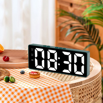Ξυπνητήρι LED Φορητό επιφάνειες καθρέφτη Ηλεκτρονικά ρολόγια LED με μπαταρίες Μικρό ηλεκτρονικό επιτραπέζιο ρολόι για κουζίνα