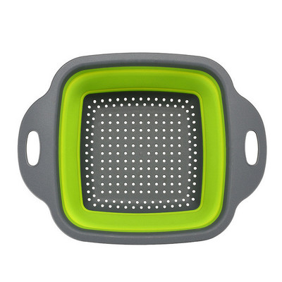 Silikoninis sulankstomas kanalizacijos krepšelis vaisių ir daržovių plovimo krepšelis sulankstomas sietelis kiaurasamtis Sulankstomas kanalizacija virtuvės laikymo įrankis