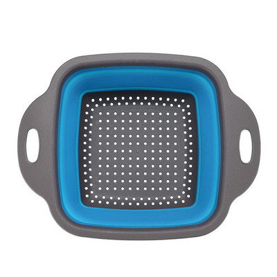 Sulankstomas silikoninis nutekėjimo krepšelis vaisių, daržovių plovimo krepšelis Sulankstomas sietelis kiaurasamtis Sulankstomas kanalizacija virtuvės laikymo įrankis