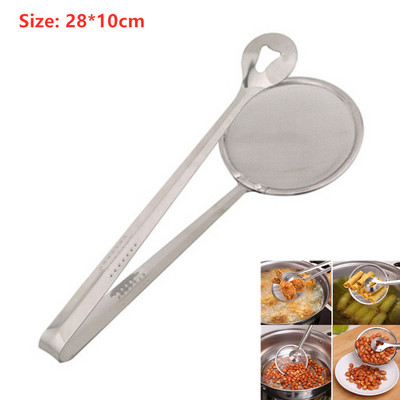 Ovali skimeris nerūdijančio plieno filtras tinklelis aliejaus puodas maisto filtras virtuvės reikmenys kiaurasamtis keptas filtras virtuvės sietelis kepimui virimo įrankis