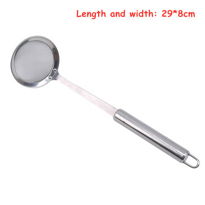 Ovali skimeris nerūdijančio plieno filtras tinklelis aliejaus puodas maisto filtras virtuvės reikmenys kiaurasamtis keptas filtras virtuvės sietelis kepimui virimo įrankis
