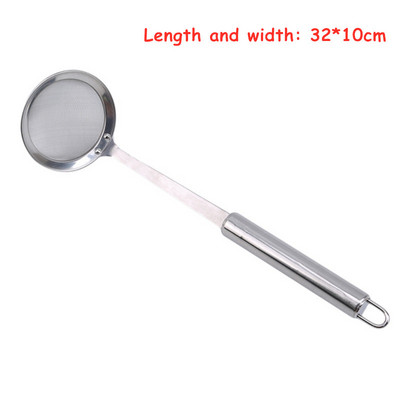 Ovali skimeris nerūdijančio plieno filtras tinklelis aliejaus puodas maisto filtras virtuvės reikmenys kiaurasamtis keptas filtras virtuvės sietelis kepimui virimo įrankis