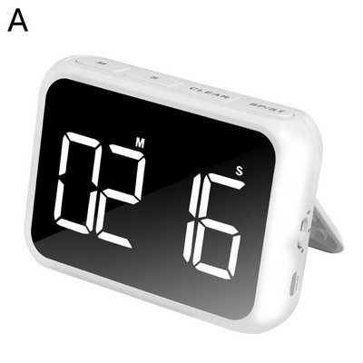 Ecran digital Cronometru de bucătărie Afișaj mare Dormire digitală Ceas cu alarmă pătrat Ceas cu numărătoare inversă Cronometru pentru gătit Timp de contorizare I8W1