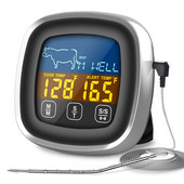 Termometru digital pentru carne pentru grătar Termometru pentru gătit pentru bucătărie cu sondă impermeabilă Temporizator Iluminare din spate Termometru pentru cuptor Gadget-uri de bucătărie