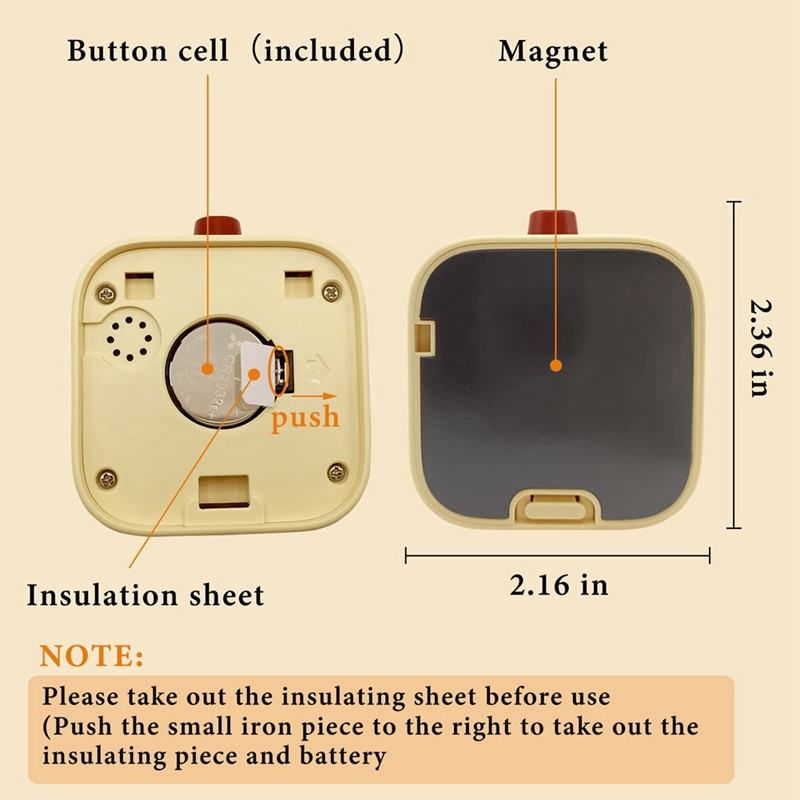 Taimer lastele, armas digitaalne köögitaimer toiduvalmistamiseks Stopper Kella taimer koos magnetiliste valjude äratustaimeritega