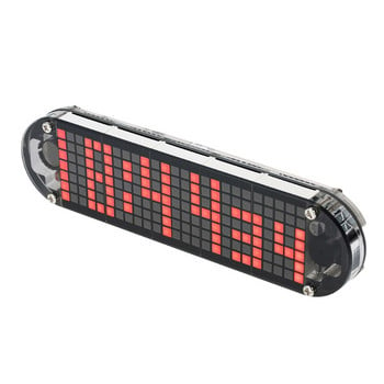 DS3231 μετρητής θερμοκρασίας Υψηλής ακρίβειας DIY Ψηφιακό Dot Matrix LED κιτ ξυπνητηριού με διαφανή θήκη ένδειξης ημερομηνίας ώρας