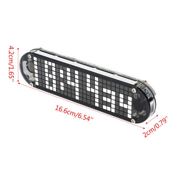 DS3231 μετρητής θερμοκρασίας Υψηλής ακρίβειας DIY Ψηφιακό Dot Matrix LED κιτ ξυπνητηριού με διαφανή θήκη ένδειξης ημερομηνίας ώρας