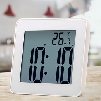Цифрови часовници за баня Прост LCD електронен будилник Водоустойчиви часовници за душ Часовници за температура Висящ таймер