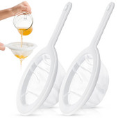 Bucătărie Filtru cu plasă de nailon ultrafină Sită din plastic Filtru lingură Plasă de separare pentru lapte de soia, cafea, lapte, miere, suc de iaurt