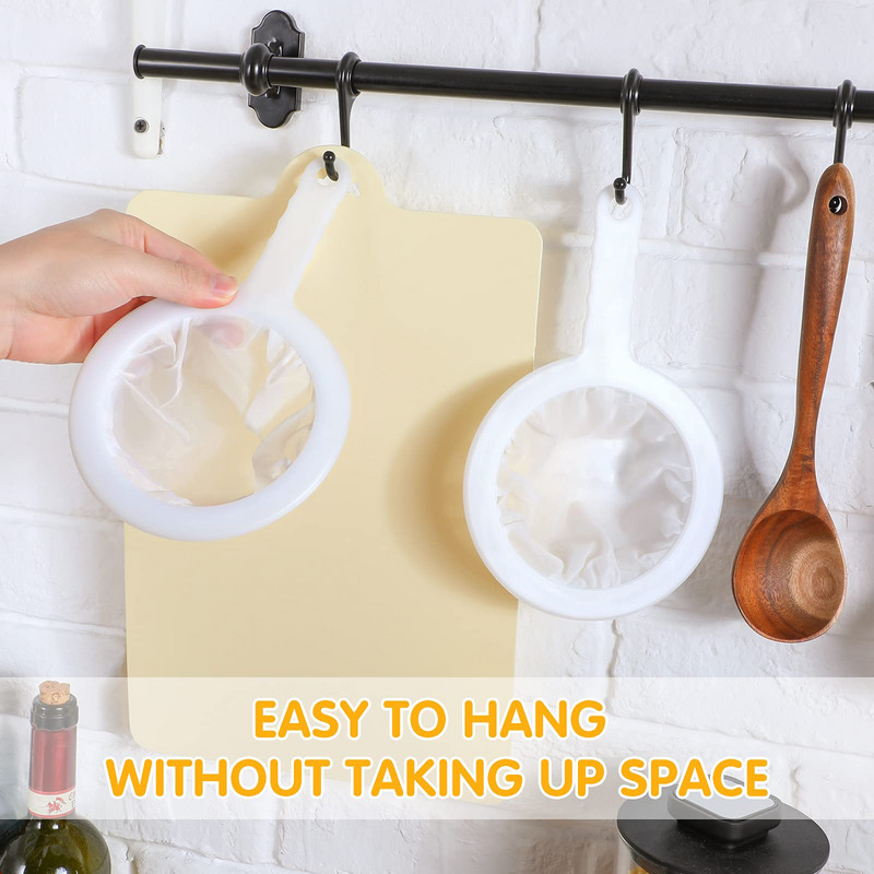 Bucătărie Filtru cu plasă de nailon ultrafină Sită din plastic Filtru lingură Plasă de separare pentru lapte de soia, cafea, lapte, miere, suc de iaurt