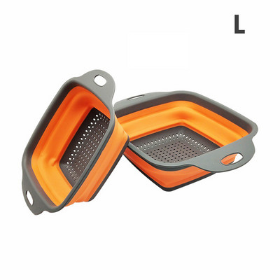 Sulankstomas kanalizacijos krepšelio kiaurasamtis Didelis vaisių, daržovių plovimo krepšio sietelis silikoninis kiaurasamtis Sulankstomas kanalizacijos kiaurasamtis virtuvės įrankis