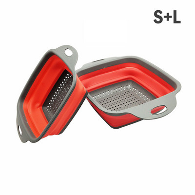 Sulankstomas kanalizacijos krepšelio kiaurasamtis Didelis vaisių, daržovių plovimo krepšio sietelis silikoninis kiaurasamtis Sulankstomas kanalizacijos kiaurasamtis virtuvės įrankis