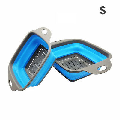 Sulankstomas kanalizacijos krepšelio kiaurasamtis Didelis vaisių, daržovių plovimo krepšio sietelis silikoninis kiaurasamtis Sulankstomas kanalizacijos kiaurasamtis virtuvės įrankis