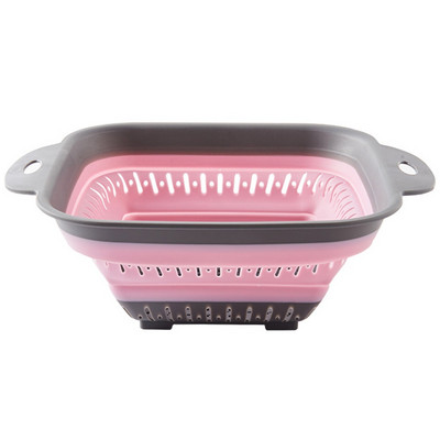 Sulankstomas kanalizacijos krepšelio kiaurasamtis Didelis vaisių, daržovių plovimo krepšio sietelis silikoninis kiaurasamtis Sulankstomas kanalizacijos kiaurasamtis virtuvės įrankis