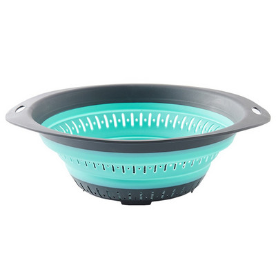 Sulankstomas kanalizacijos krepšelio kiaurasamtis Didelis vaisių, daržovių plovimo krepšio sietelis silikoninis kiaurasamtis Sulankstomas kanalizacijos kiaurasamtis virtuvės įrankis