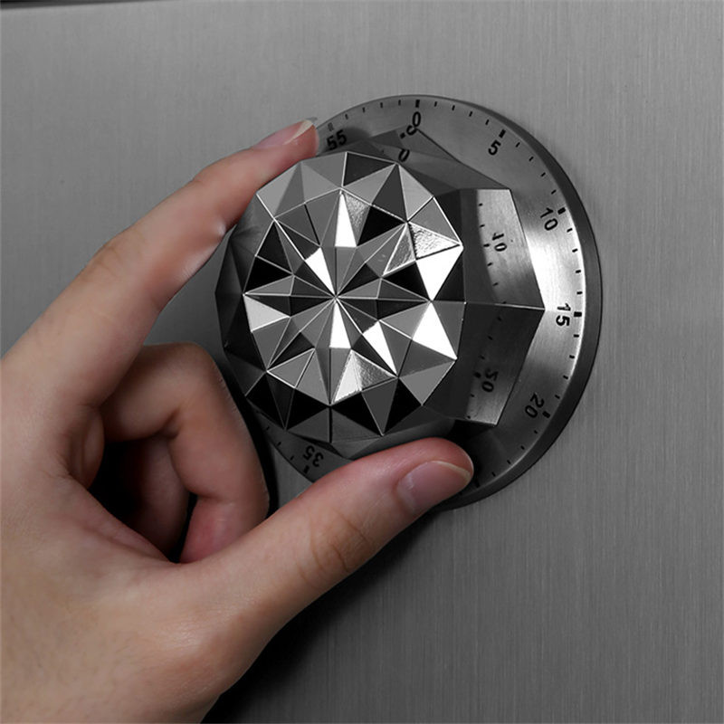 Cronometru de bucătărie Aspirație magnetică din oțel inoxidabil Memento mecanic de gestionare a timpului Cronometru cu alarmă Ceas cu alarmă Instrumente și gadgeturi de bucătărie