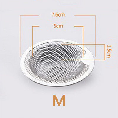 Nouă Bucătărie Oțel inoxidabil Filtru pentru chiuvetă Orificiu de scurgere Filtru Capcană din plasă Cadă de duș Dop de deșeuri Drenaj pentru bucătărie Baie
